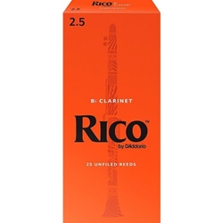 D'Addario Rico Bb Clarinet Reeds 25-Pack