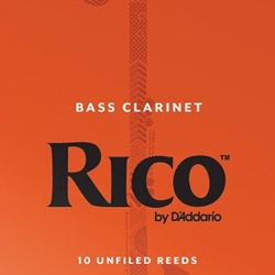 D'Addario Rico Bass Clarinet Reeds 10-Pack